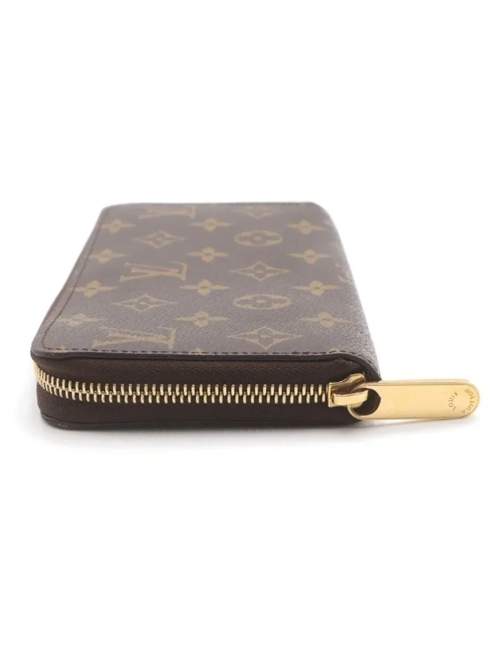Louis Vuitton Monogram Zippy Wallet Leather Brown